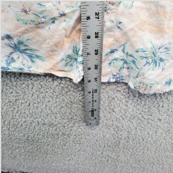Chaps Mens Go Untucked Button Down Hawaiian Size 2XB Short Sleeve Shirt - Picture 4 of 5